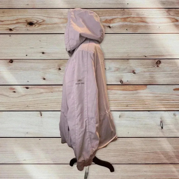 PACIFIC TRAIL WOMENS LIGHT TAN JACKET SIZE LARGE WITH HOODIE - Picture 2 of 4